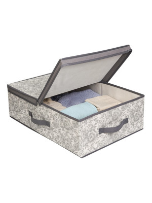 Короб для хранения Короб стеллажный Grey Flower 58х40х18