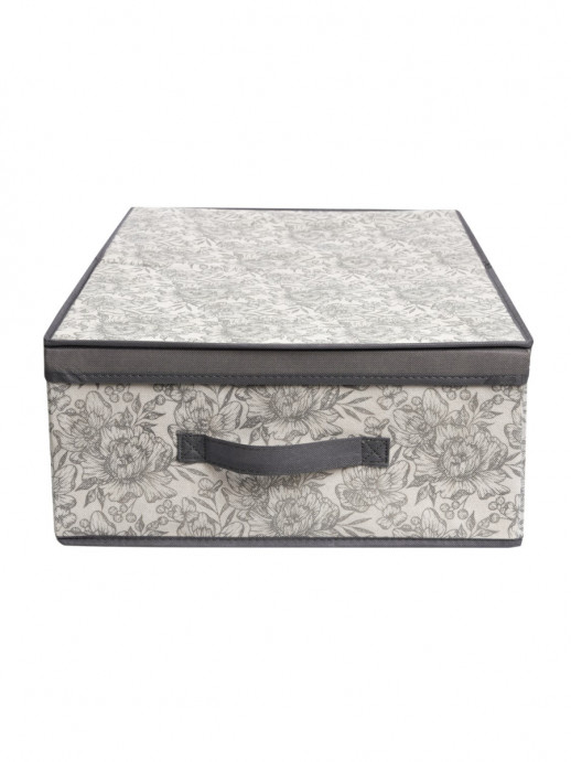 Короб для хранения Короб стеллажный Grey Flower 58х40х18