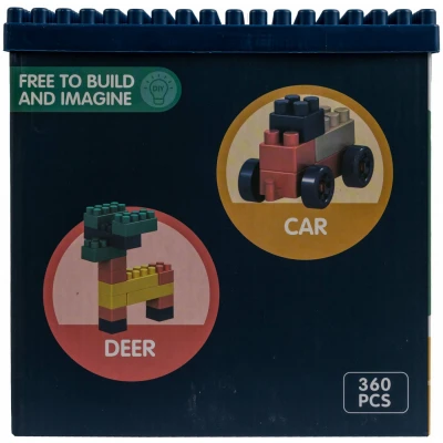 Конструктор ГЛАВИГРУШКА СM 4034 обучающий блочный 360 деталей