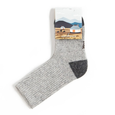 Носки детские из монгольской шерсти, цвет серый (4)