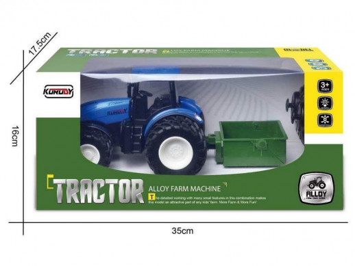 Р/У фермерский трактор Korody с самосвальным кузовом, мет. кузов, двойные колеса 1/24 2.4G 6CH RTR