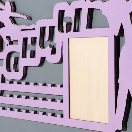 Медальница с фото "Танцы" фиолетовый цвет, 47х27,5 см