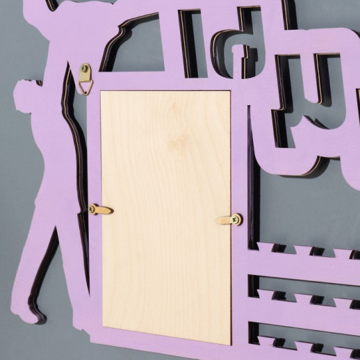 Медальница с фото "Танцы" фиолетовый цвет, 47х27,5 см