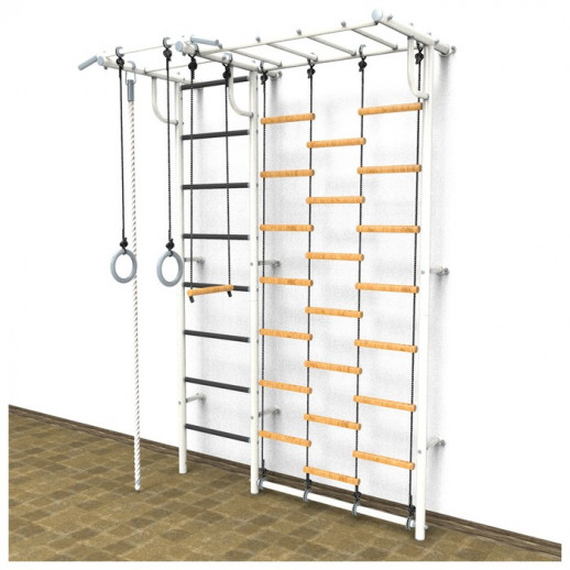 Детский спортивный комплекс 6.01.с «Роки с рукоходом», цвет белый/чёрный