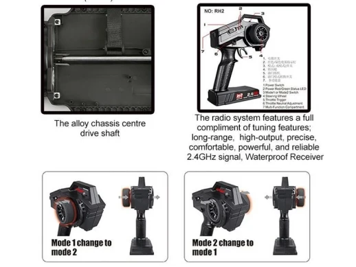Радиоуправляемый монстр Remo Hobby MMAX (красный) 4WD 2.4G 1/10 RTR