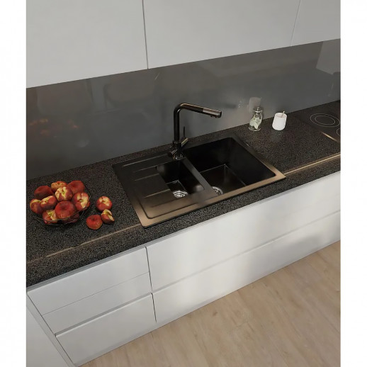 Кухонная мойка GRANFEST GranFest QUADRO Q-775KL black