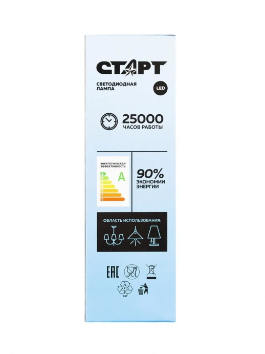 Лампа светодиодная СТАРТ свеча E27 10W 4000К Лампа светодиодная СТАРТ свеча E27 10W 4000К