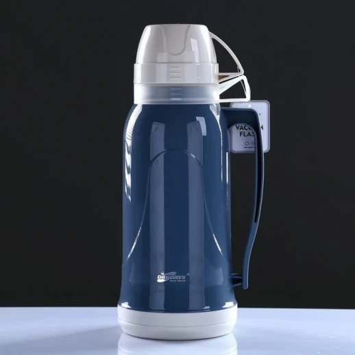 Термос 1.7 л, со стеклянной колбой, сохраняет тепло 14 ч, 14 х 34 см, микс