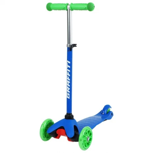 Самокат GRAFFITI, колёса световые PU 110/75 мм, ABEC 7