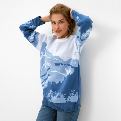 Джемпер женский MINAKU: Casual Collection цвет голубой, р-р 46-48