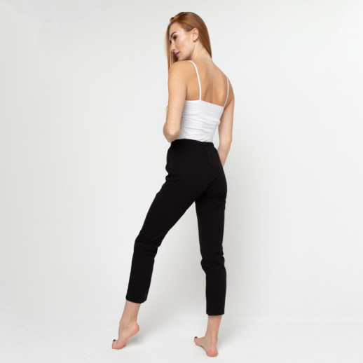 Брюки домашние женские, цвет чёрный