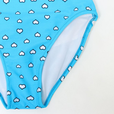 Купальник слитный для девочки, цвет голубой