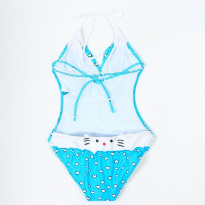 Купальник слитный для девочки, цвет голубой