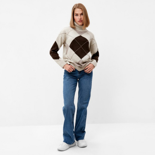 Джемпер женский MINAKU: Casual Collection цвет бежевый, р-р 50-52