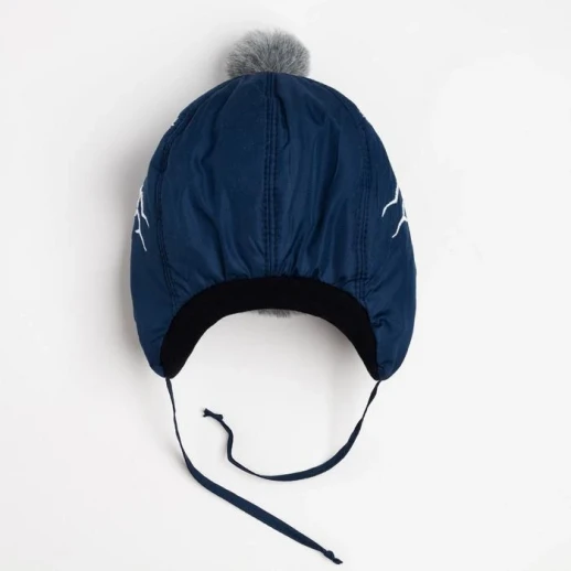 Шапка "Пингви" для мальчика, цвет синий