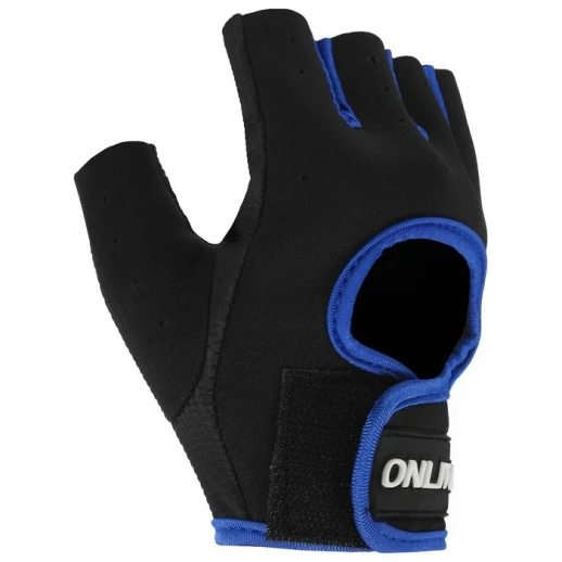Перчатки спортивные ONLYTOP, р. М, цвет чёрный/синий