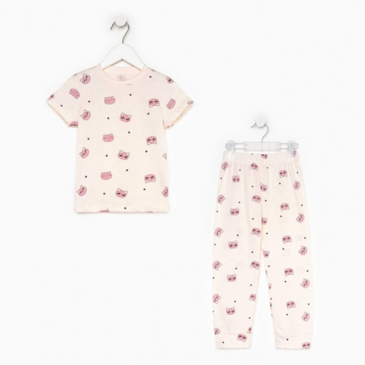 Пижама детская для девочки KAFTAN "Dream" р.30 (98-104), бежевый