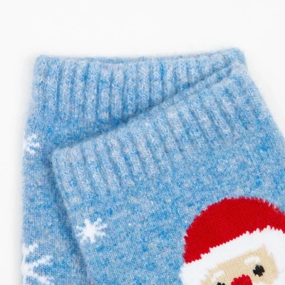 Носки женские из монгольской шерсти "Санта", цвет красный (34-36)