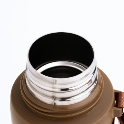 Термос, 550 мл, Гильза "Мастер К. Спорт",  с кружкой, сохраняет тепло 10 ч, 7 х 28 см, красный 50899