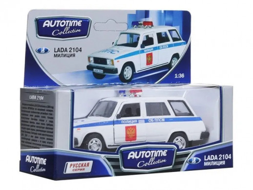 Машина Autotime "LADA 2104" полиция 1:36