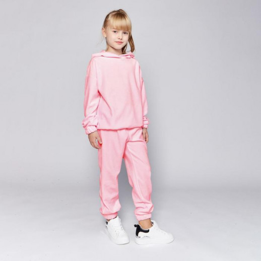 Комплект для девочки (худи, брюки) MINAKU: Casual Collection KIDS цвет св-розовый, рост 110