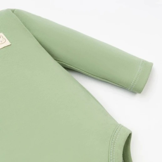 Боди с длинным рукавом Крошка Я, BASIC LINE, цвет зелёный