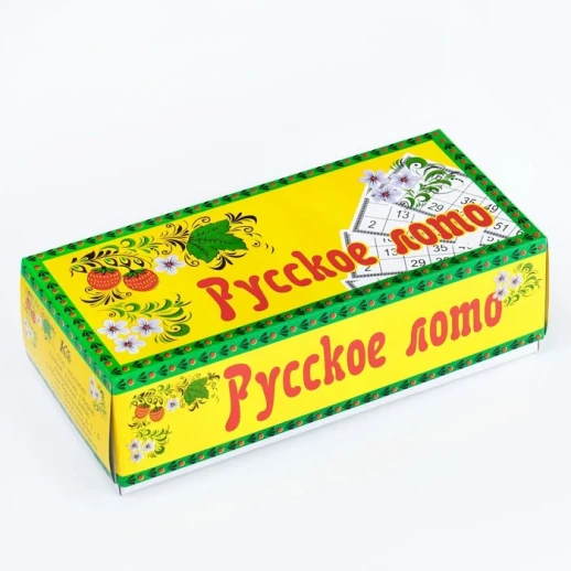 Русское лото "На каждый день", 24 карточки, карточка 8 х 22 см, бочонки из дерева