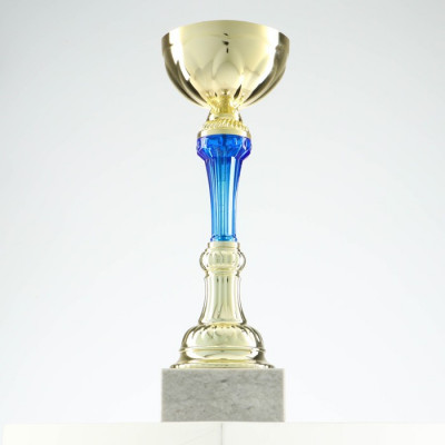 Кубок 132A, зол., подставка камень, 25 × 8 × 8 см