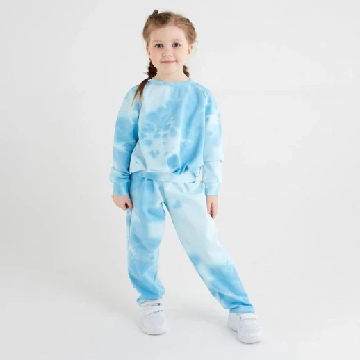 Костюм для девочки (свитшот, брюки) MINAKU: Casual Collection KIDS цвет голубой, р-р 98