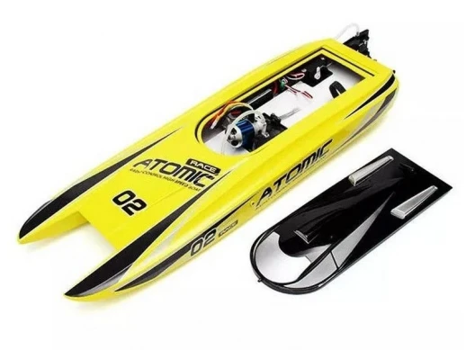 Радиоуправляемый катамаран Volantex RC ATOMIC 700 желтый Brushless 2.4G LiPo RTR