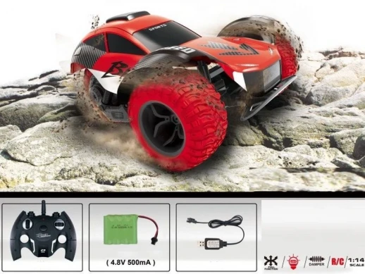 Радиоуправляемая машинка-перевертыш ZhengGuang Leopard DRIFT 2.4G 1/14 RTR (красная) + Ni-Cd и З/У
