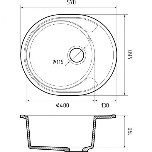Кухонная мойка GRANFEST GranFest URBAN 857L sandy