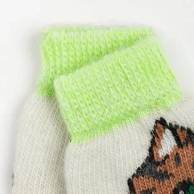 Носки женские шерстяные «Кошечка», цвет белый