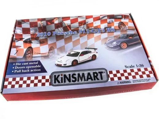 Машина Kinsmart 1:36 Porche 911 GT3 RS 2010 инерция (1/12шт.) б/к