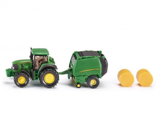 Трактор Siku с пресс-подборщиком 1665 1/87, зеленый