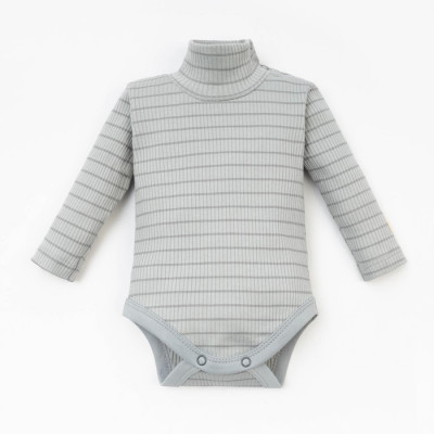 Боди (водолазка) Крошка Я, BASIC LINE, полоска серая
