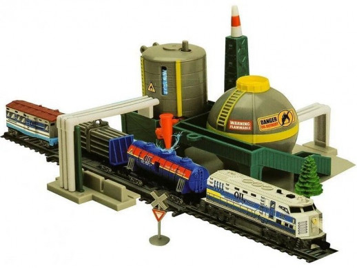 Железная дорога BSQ-2087 со станцией загрузки воды, длина полотна 670 см