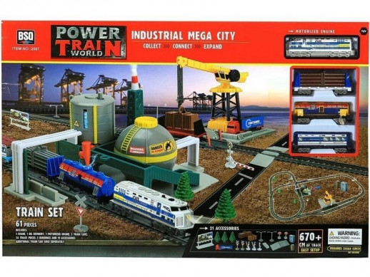 Железная дорога BSQ-2087 со станцией загрузки воды, длина полотна 670 см