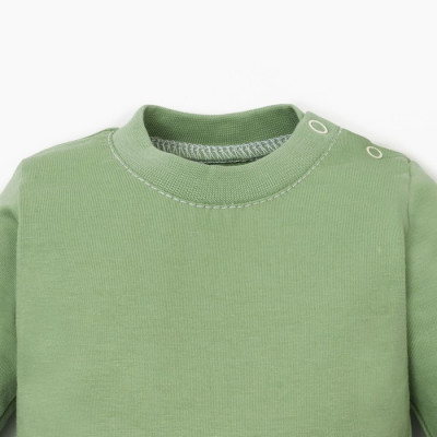 Лонгслив Крошка Я, BASIC LINE, зелёный