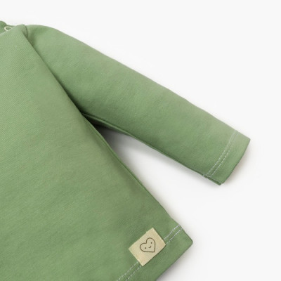 Лонгслив Крошка Я, BASIC LINE, зелёный