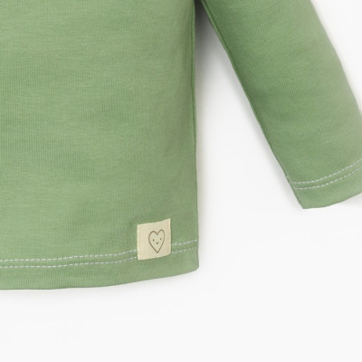 Лонгслив Крошка Я, BASIC LINE, зелёный