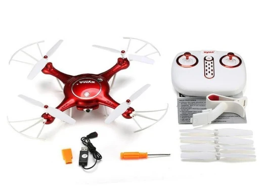 Р/У квадрокоптер Syma X5UW с FPV трансляцией Wi-Fi (HD), барометр 2.4G RTF красный