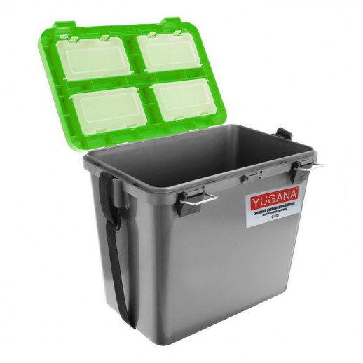 Ящик зимний YUGANA односекционный, цвет серо-салатовый