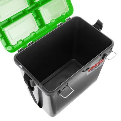 Ящик зимний YUGANA односекционный, цвет серо-салатовый