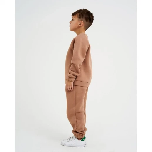 Костюм детский с начёсом (джемпер, брюки) KAFTAN "Basic line" р.32 (110-116), кофе
