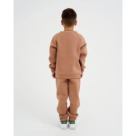 Костюм детский с начёсом (джемпер, брюки) KAFTAN "Basic line" р.32 (110-116), кофе