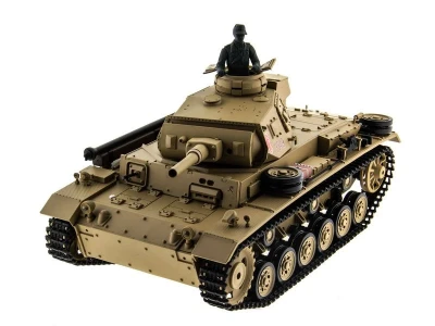 Р/У танк Heng Long 1/16 Panzerkampfwagen III (Германия) 2.4G RTR PRO песочный