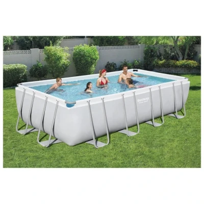 Бассейн каркасный Power Steel, 549 х 274 х 122 см, фильтр-насос, лестница, тент, 56465 Bestway